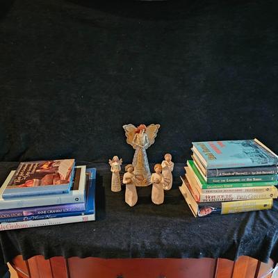 Autographed Books by Billy & Ruth Graham, Bob Terrell + Willow Tree Figurines (LR-JS)