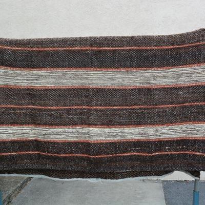 Thick Hand Woven Wool Blanket 1982 Measures 80"x94"