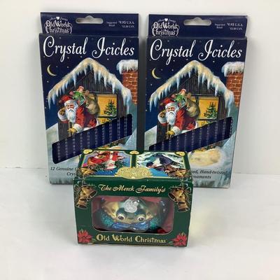 199 Old World Christmas Lot Crystal Icicles Blue Crab
