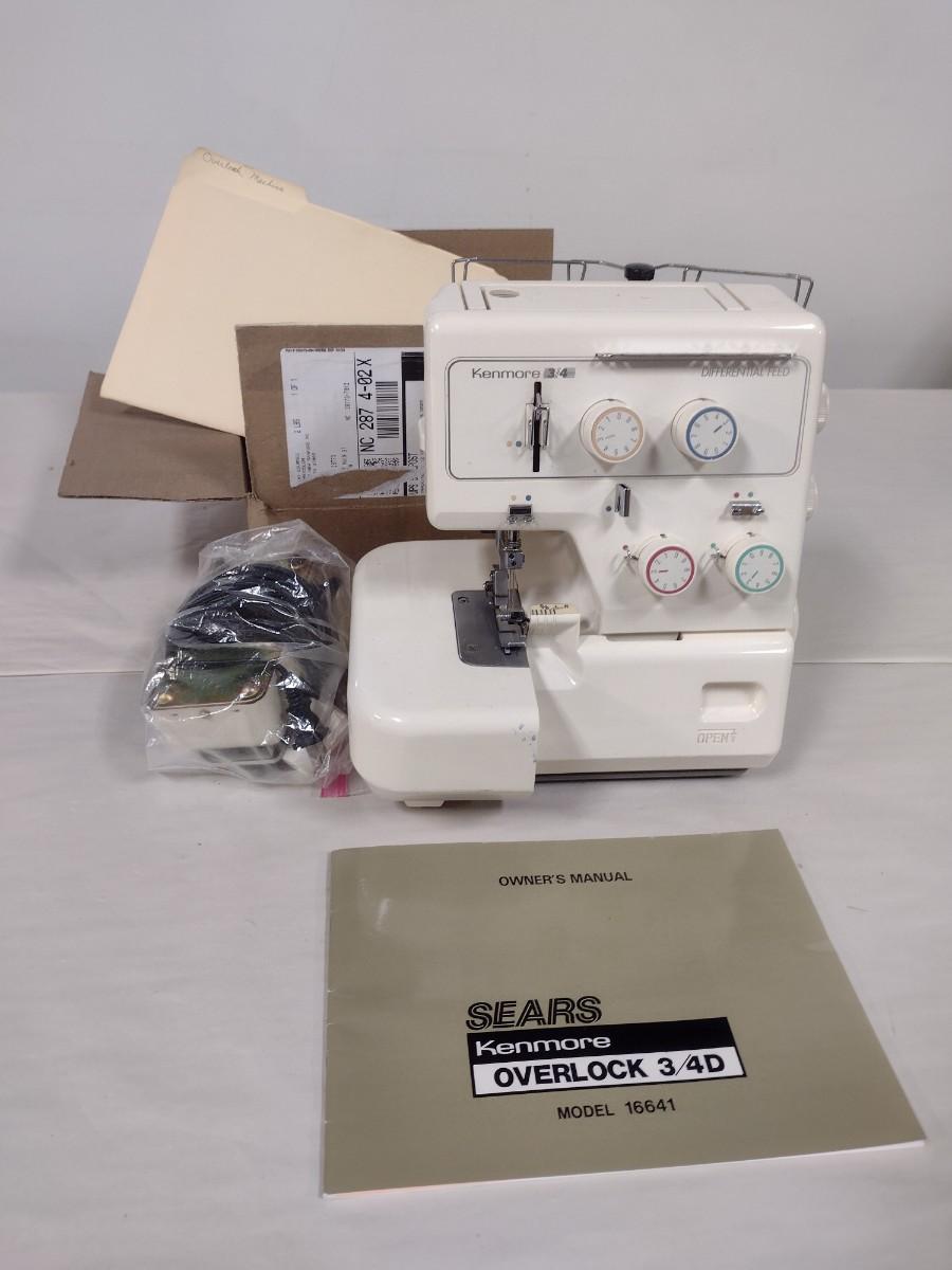 Sears Kenmore Overlock 3/4D Model 16641 Serger Sewing Machine