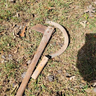 Antique Tools, Baskets and a Children's Chair (BG-DW)