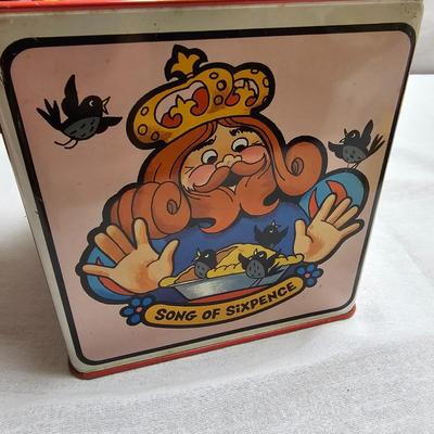 Vintage Children's Blocks & Mother Goose Jack-in-the-Box (BO-JS)