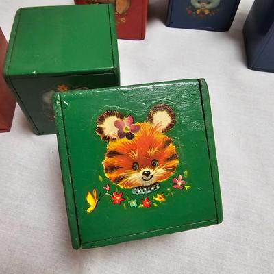 Vintage Children's Blocks & Mother Goose Jack-in-the-Box (BO-JS)