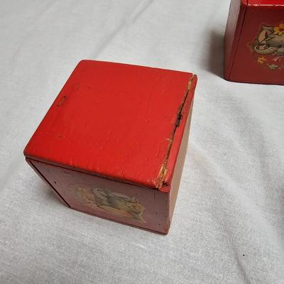 Vintage Children's Blocks & Mother Goose Jack-in-the-Box (BO-JS)