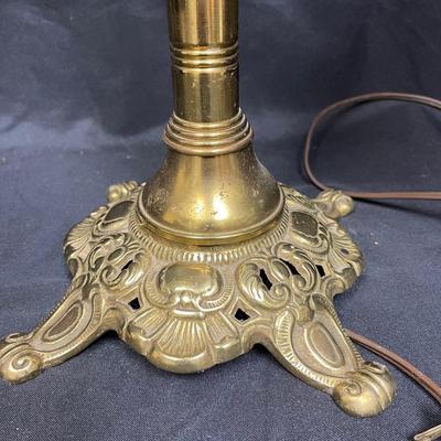 Antique Victorian Brass Student Lamp