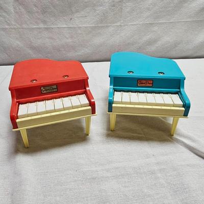 Vintage Disney Coin Banks + Two Mini Toy Pianos (BO-JS)