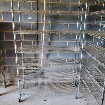 Trio of Metal Shelving Units (BG-DW)