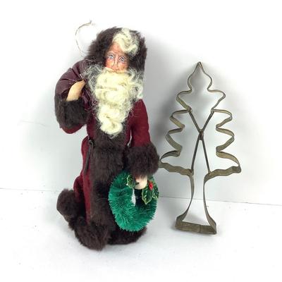 220 Gladys Boalt Vintage Early Santa Ornament & Cookie Cutter