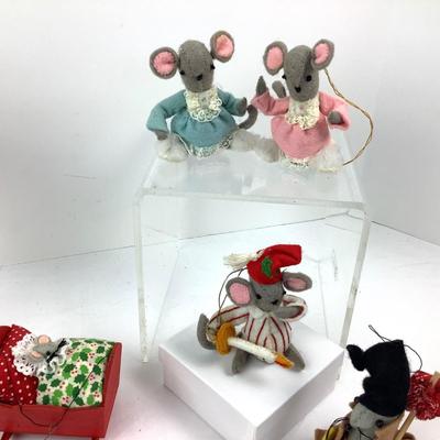 221 Vintage Christmas Mice Ornaments Lot