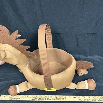Disney Pixar Toy Story Bullseye Horse Easter Halloween Candy Basket Plush Doll
