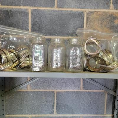 Ball and Atlas Quart Canning Jars and Bands (BG-DW)