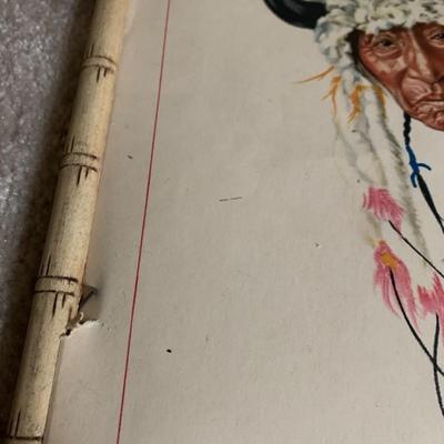 Native American Faces Art Pieces x3
