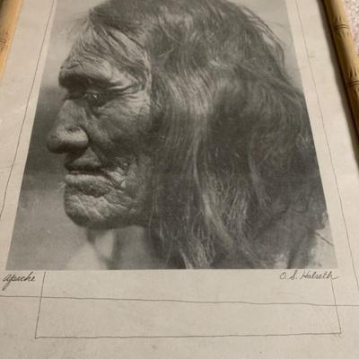 Native American Faces Art Pieces x3