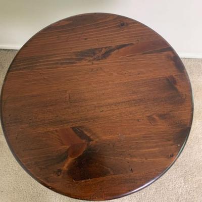 Round Wood Side Table