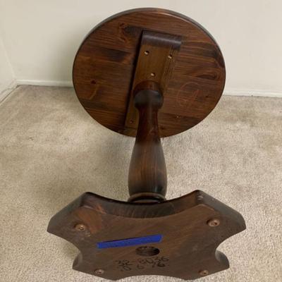 Round Wood Side Table