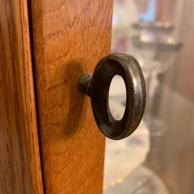 Corner Hutch with Glass Shelves