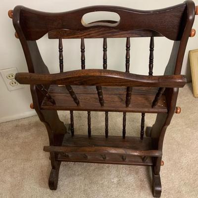Wood Magazine Rack