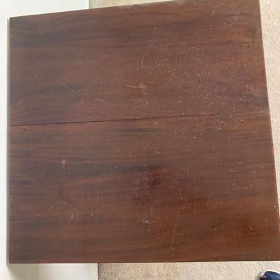 Wood Side Table with Wheels