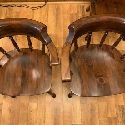 Solid Wood Kling Colonial Chairs x3