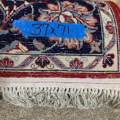 Navy & Red Rug