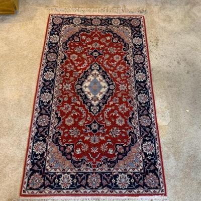 Navy & Red Rug