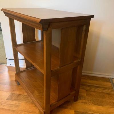 Wood Side Table Shelves