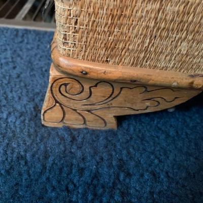 Wood and Wicker Chest