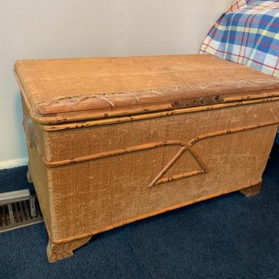 Wood and Wicker Chest