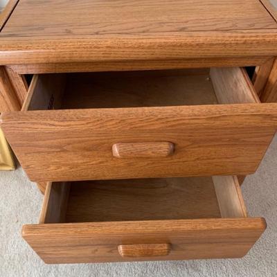 Wood Keller Night Stand with Drawers