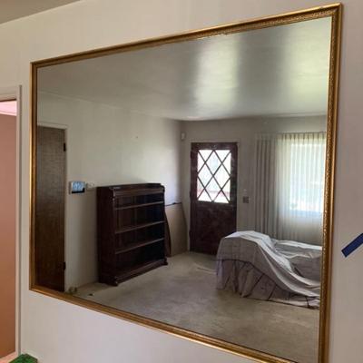 Large Mirror with Gold Frame