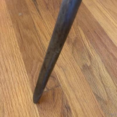 Long Spear with Dark Wood Handle