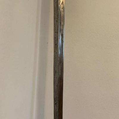 Long Spear with Dark Wood Handle