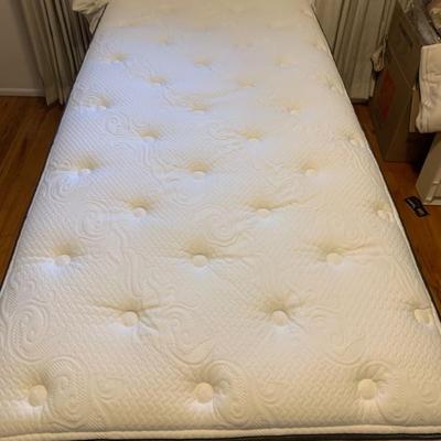 Brass Twin Bed Frame and Mattress with Boxspring
