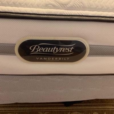 Brass Twin Bed Frame and Mattress with Boxspring