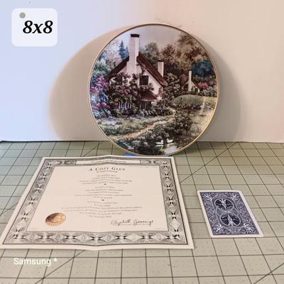 A Cozy Glen Decorative Plate with Certificate of Authenticity
