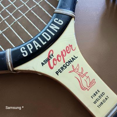 Vintage Wooden Tennis Racket with Wood Frame Press and Tennis Balls