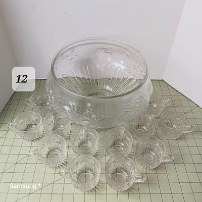Punchbowl and Cup Set