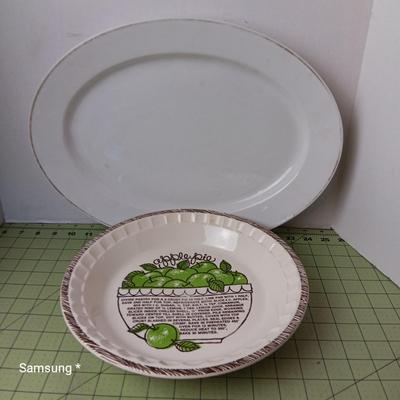 Apple Pie Dish and Platter