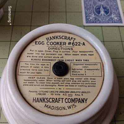 Vintage Electric Egg Cooker and Funnels