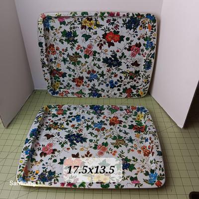 Vintage Floral Trays