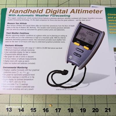 Handheld Altimeter Weather Forecaster