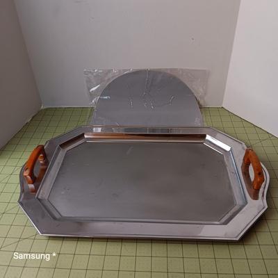 Metal Tray and Hot Pad