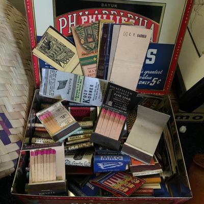 Phillies Cigar Box with Matchbook Collection