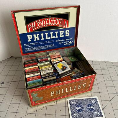 Phillies Cigar Box with Matchbook Collection