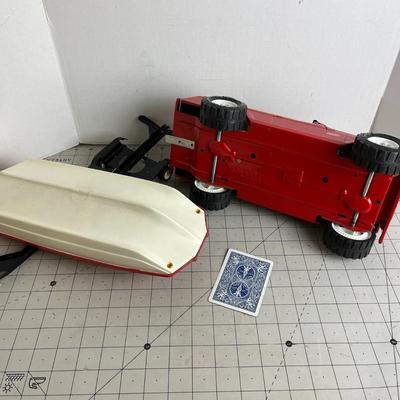 Vintage Tonka Jeep with Boat and Trailer