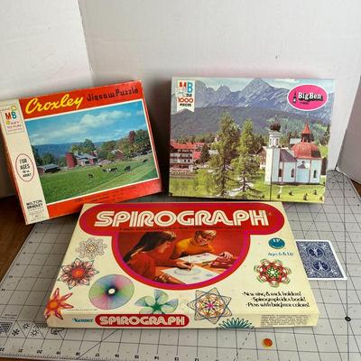 Vintage Puzzles and Spirograph