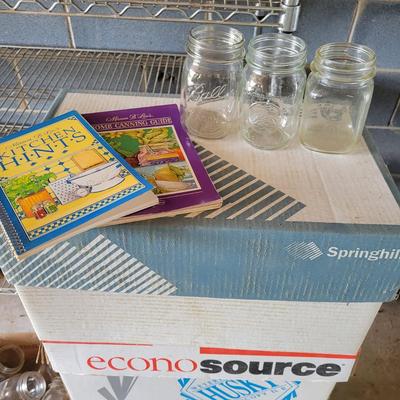 Pint Canning Jars and Canning Books (BG-DW)