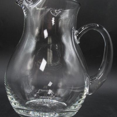 Retro Large Clear Glass Classic Pouring Pitcher