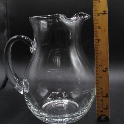 Retro Large Clear Glass Classic Pouring Pitcher