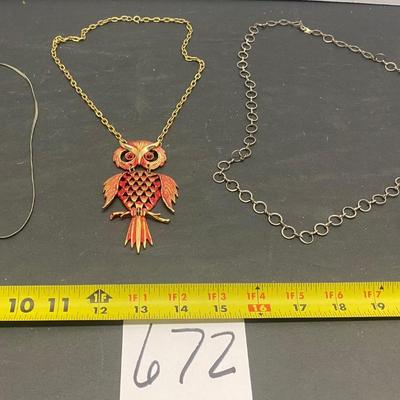 Vintage Owl Necklace